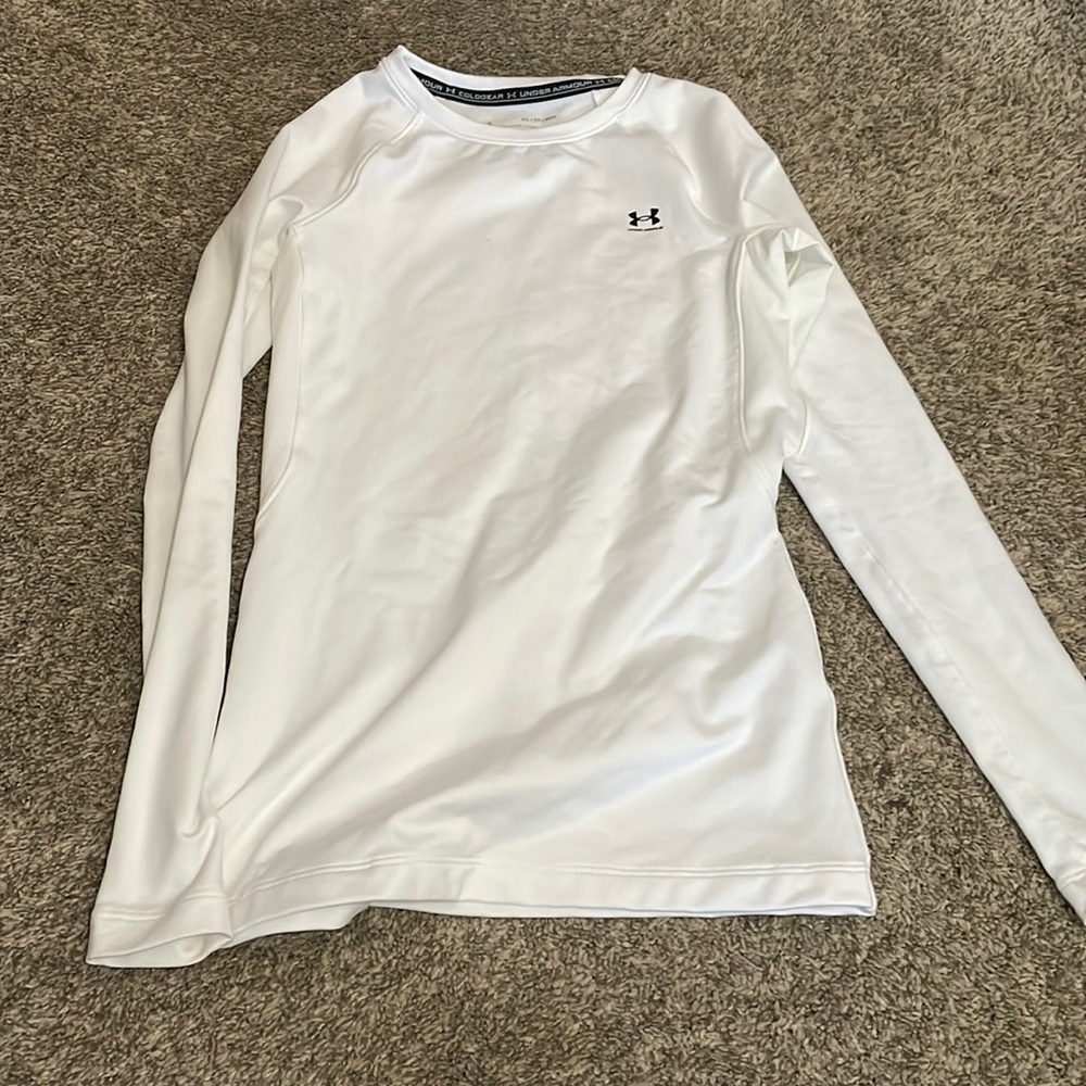 Only worn once!!! White compression shirt!!